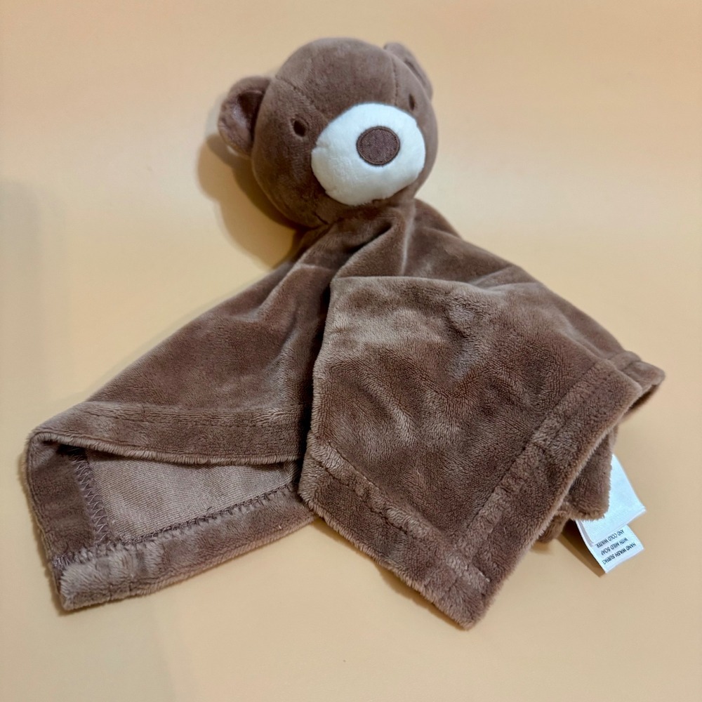 HTF Baby Essentials Brown Bear Security Blanket Lovey Plush Teddy Bear‎ RN93551